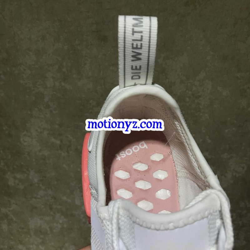 Real Boost Adidas NMD R1 PK White Pink GS